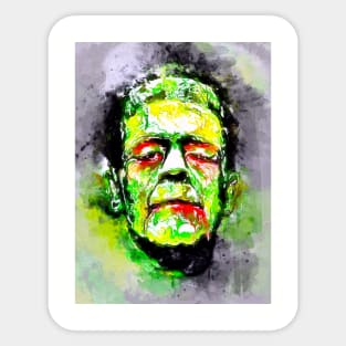 Watercolor Frankenstein Monster Sticker